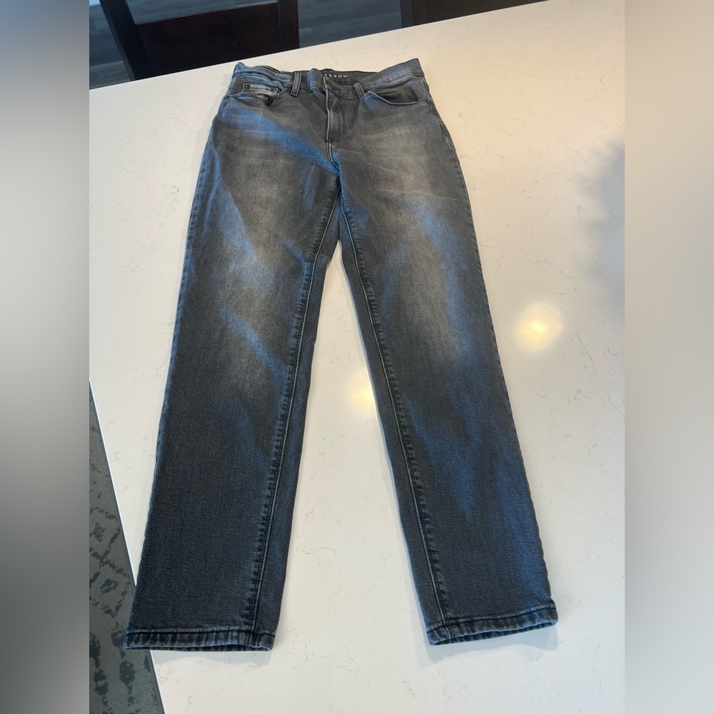Mott & Bow Mom Jeans Womens 28x28 Black Denim Dark Wash High Rise